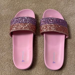 Crewcuts K2 pretty purple, gold, & pink sandals